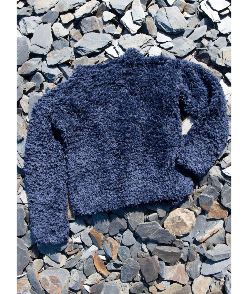 Patron tricot gratuit Pull fourrure col montant