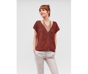Patron tricot gratuit Pull sans manches col V