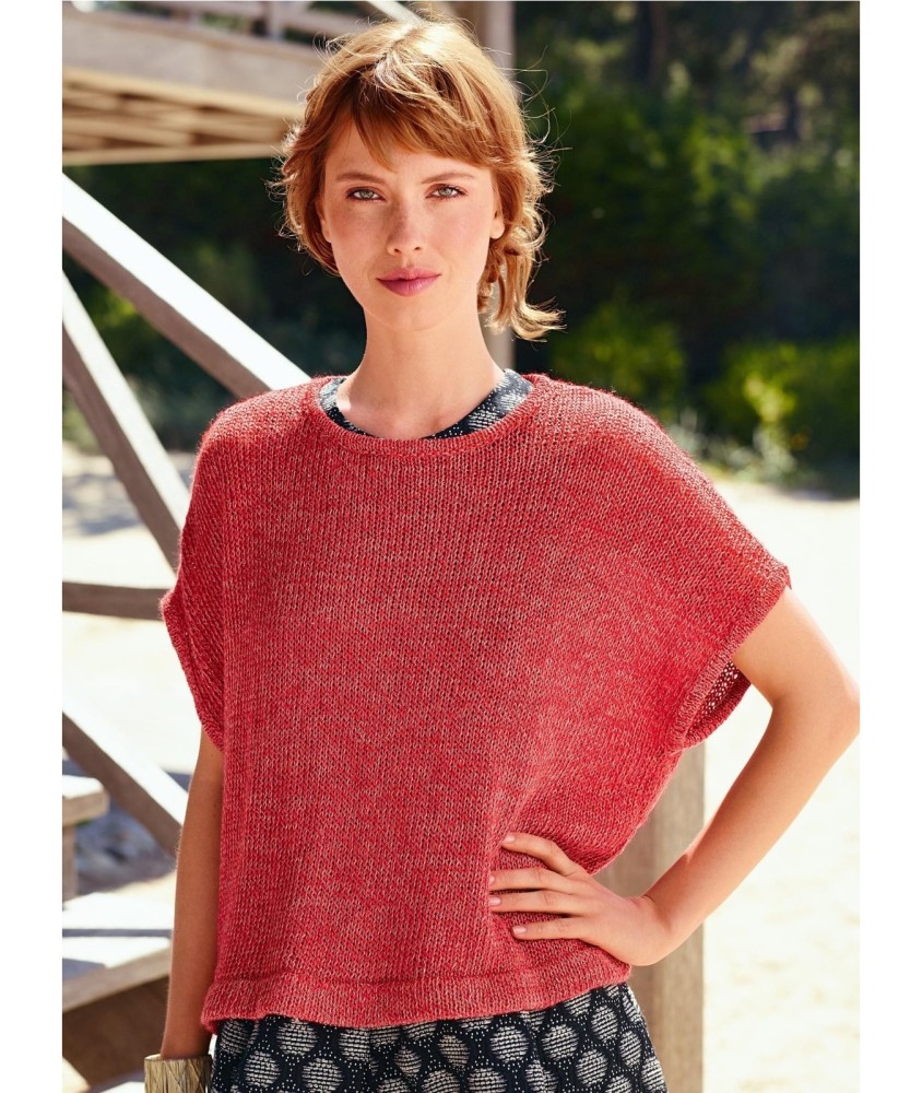 Patron tricot Pull forme cape - Bergère de France