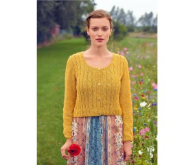 Patron tricot gratuit Gilet court manches longues