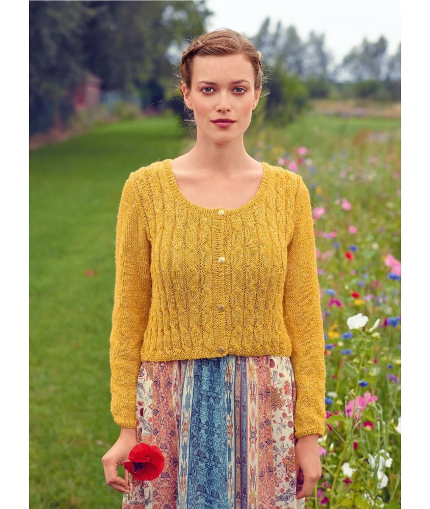 Patron tricot gratuit Gilet court manches longues