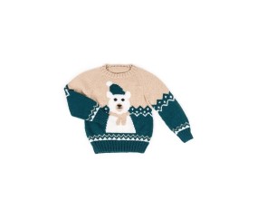 Patron tricot gratuit Pull col rond jacquard ours
