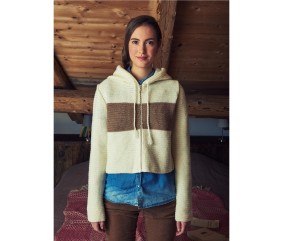 Patron crochet gratuit Blouson zippé à capuche