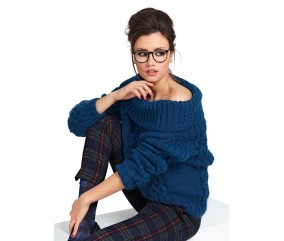 Patron tricot gratuit Pull à torsades Eliane