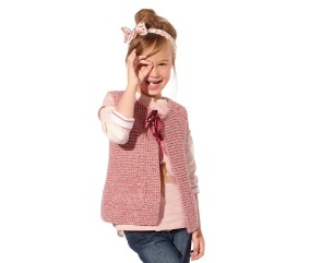 Patron tricot Gilet fille - Bergère de France