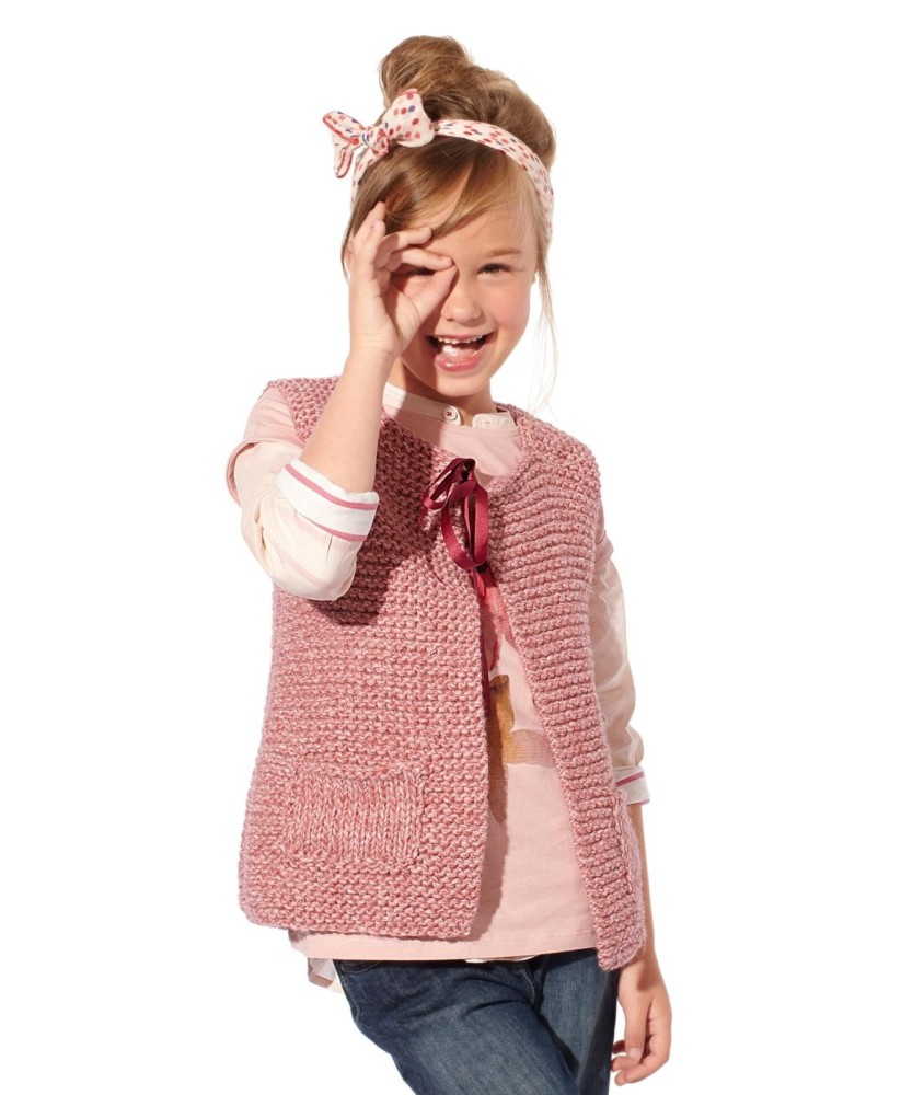 Patron tricot Gilet fille - Bergère de France