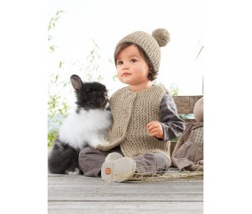 Patron tricot gratuit Gilet sans manches et bonnet