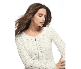 Patron crochet gratuit Cardigan zippé au crochet