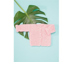 Patron tricot Cardigan layette - Bergère de France
