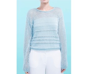 Patron tricot gratuit Pull ajouré manches longues