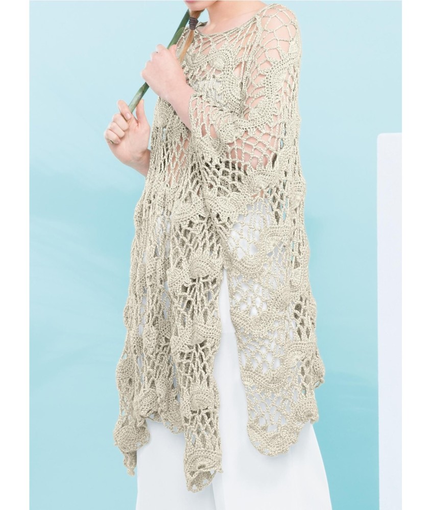 Patron crochet Poncho au crochet - Bergère de France