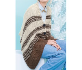 Patron tricot Étole rayée - Bergère de France