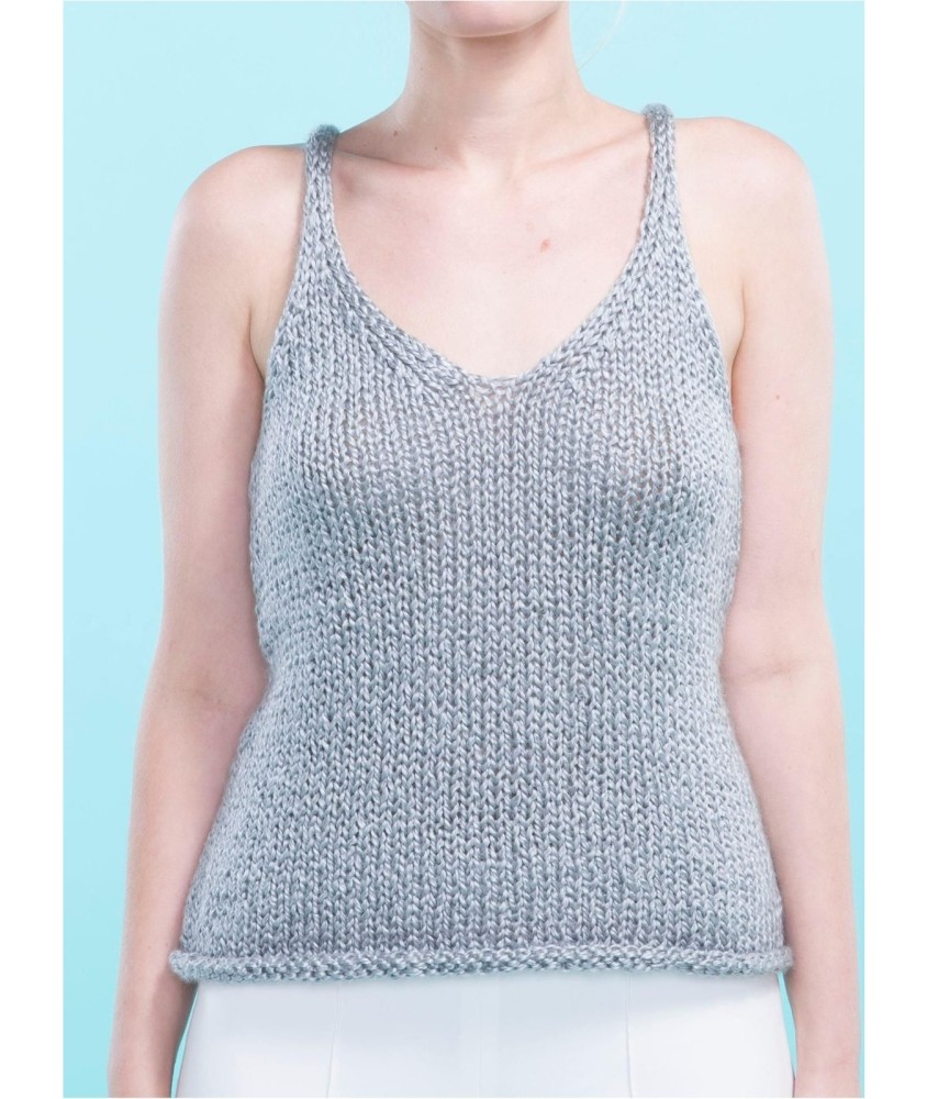 Patron tricot Top col V - Bergère de France