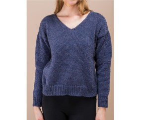 Patron tricot Pull simple col V - Bergère de France