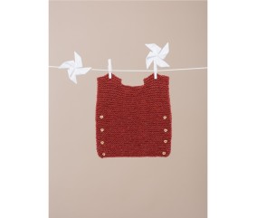 Patron tricot Poncho bébé - Bergère de France