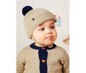Patron tricot Bonnet à visière - Bergère de France