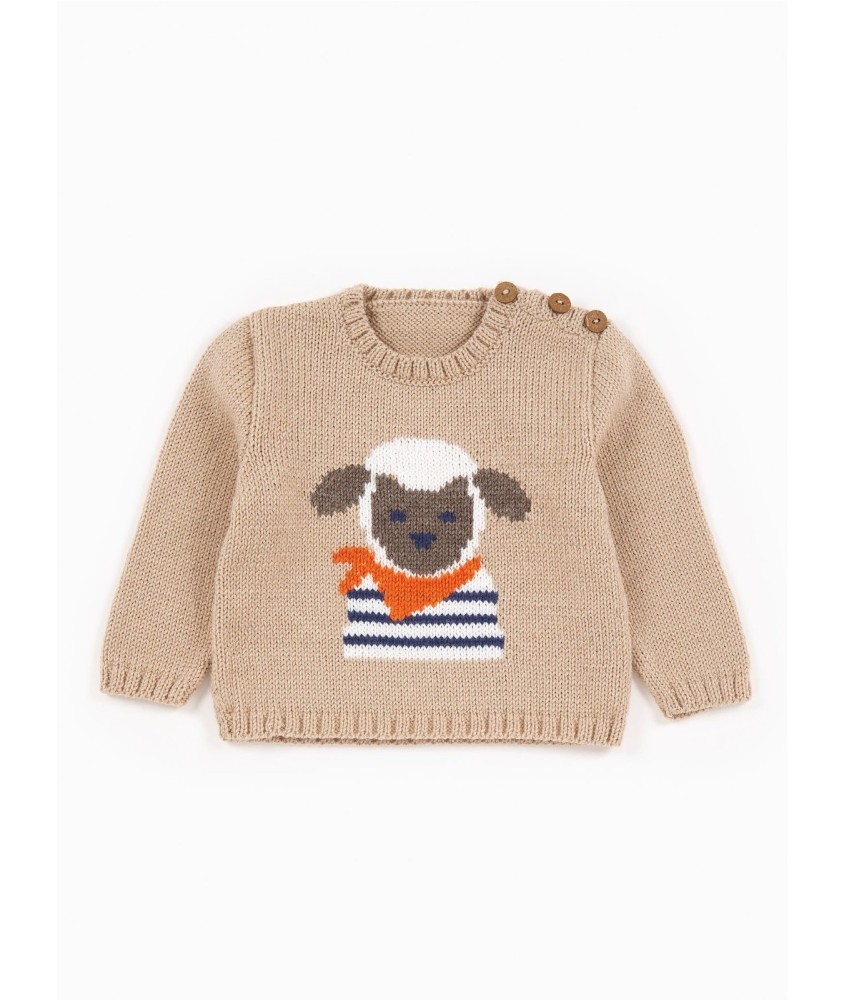 Patron tricot Pull jacquard mouton - Bergère de France