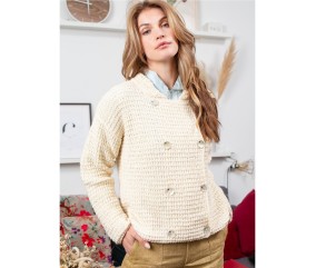 Patron tricot gratuit Veste croisée mi-saison