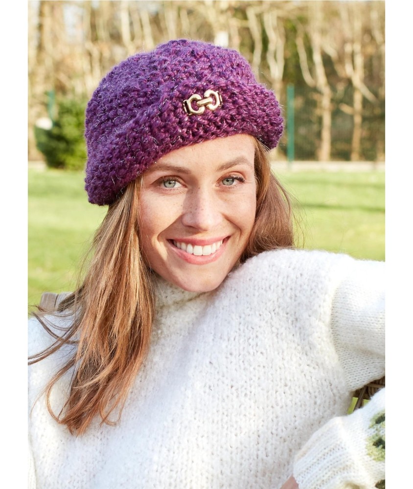 Patron tricot Bonnet façon béret - Bergère de France