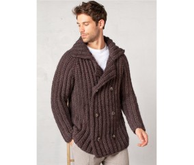 Patron tricot gratuit Grosse veste croisée raglan