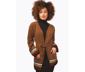 Patron tricot Veste ceinturée - Bergère de France