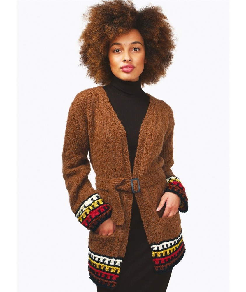 Patron tricot Veste ceinturée - Bergère de France
