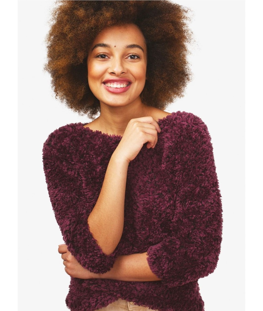 Patron tricot Pull manches 3/4 - Bergère de France