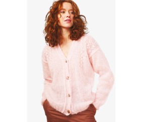 Patron tricot Gilet col V ajouré - Bergère de France