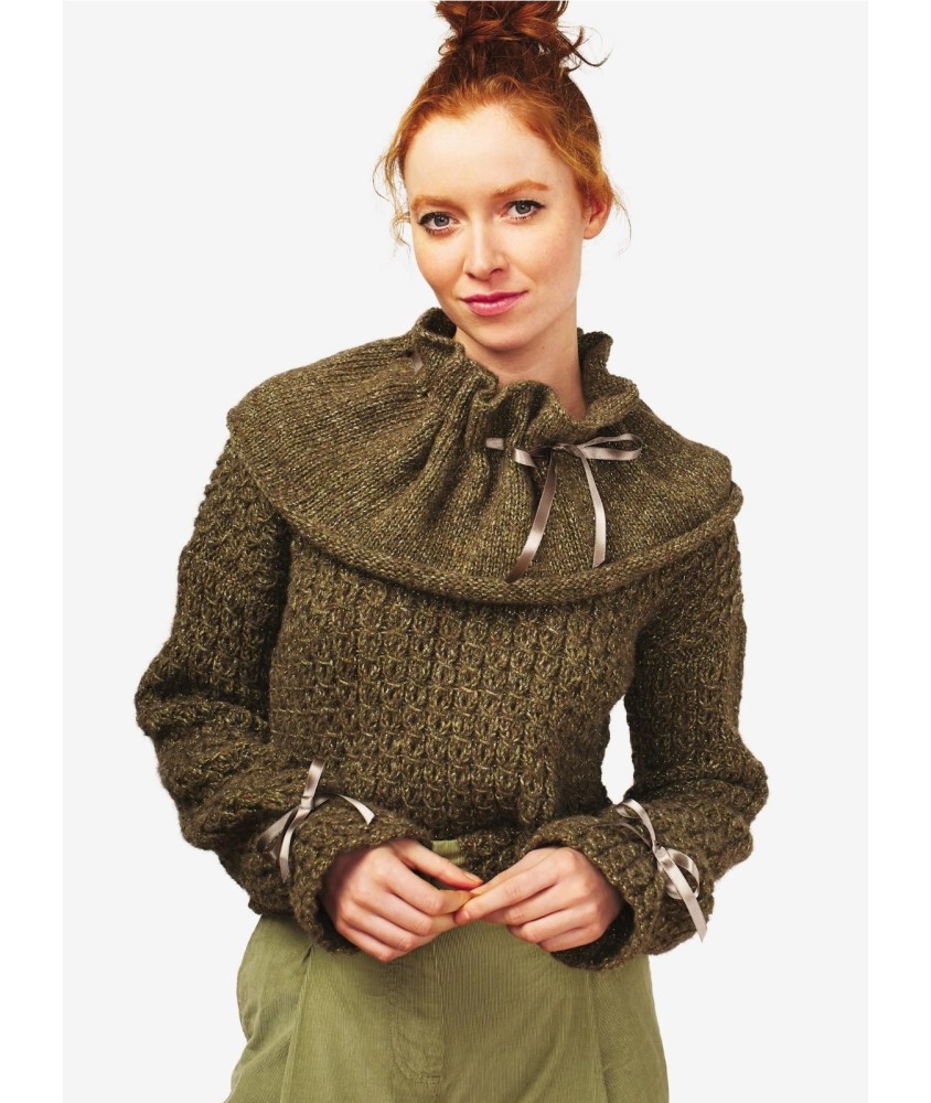Patron tricot Pull col amovible - Bergère de France