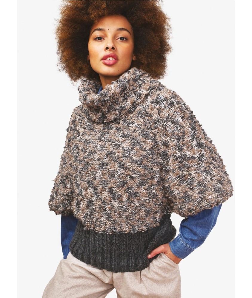 Patron tricot Pull cape - Bergère de France