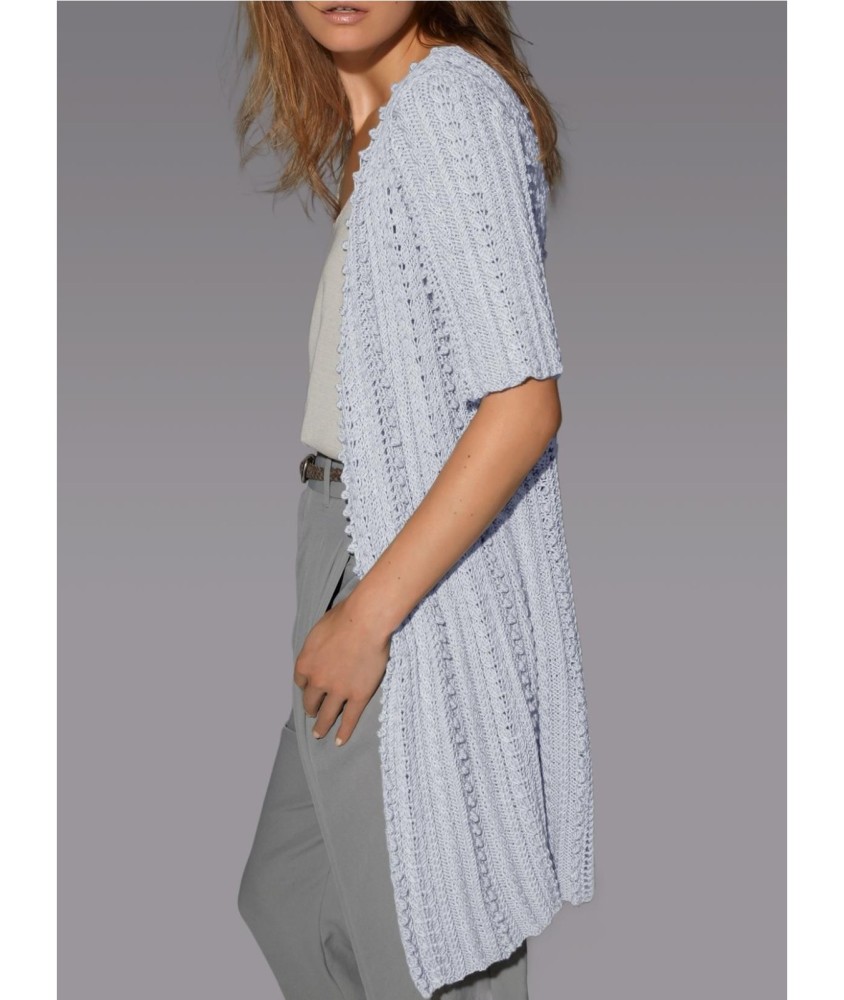 Patron tricot gratuit Veste fantaisie manches courtes