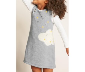 Patron tricot Robe jacquard nuage - Bergère de France