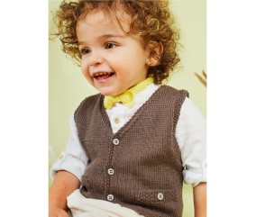 Patron tricot Gilet sans manches - Bergère de France