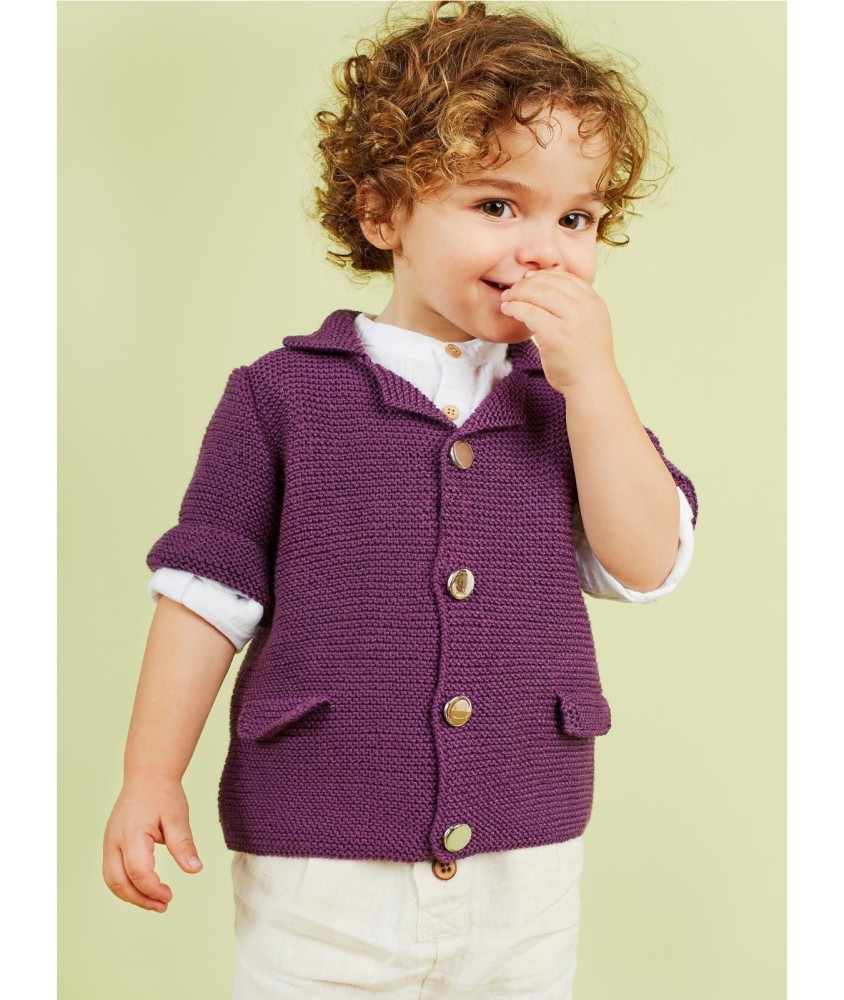 Patron tricot gratuit Veste manches courtes