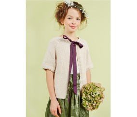 Patron tricot gratuit Gilet raglan manches 3/4