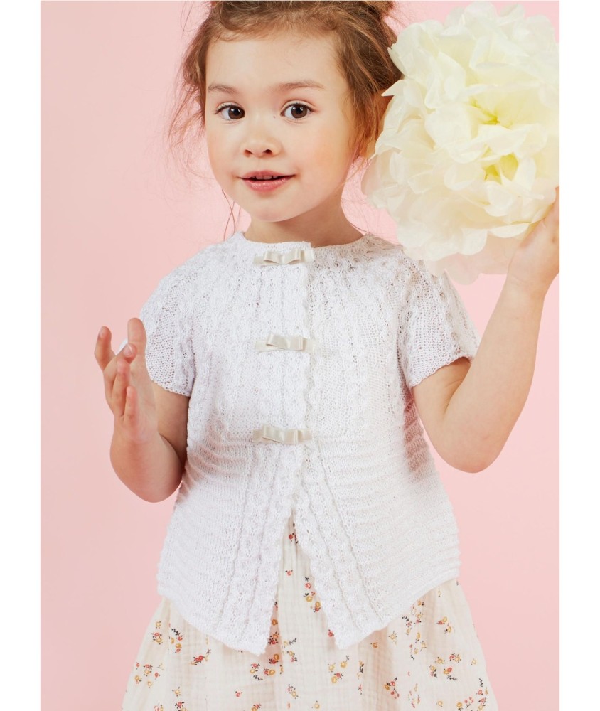Patron tricot gratuit Gilet bébé empiècement