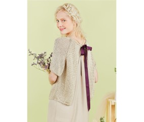 Patron tricot gratuit Gilet satiné manches 3/4