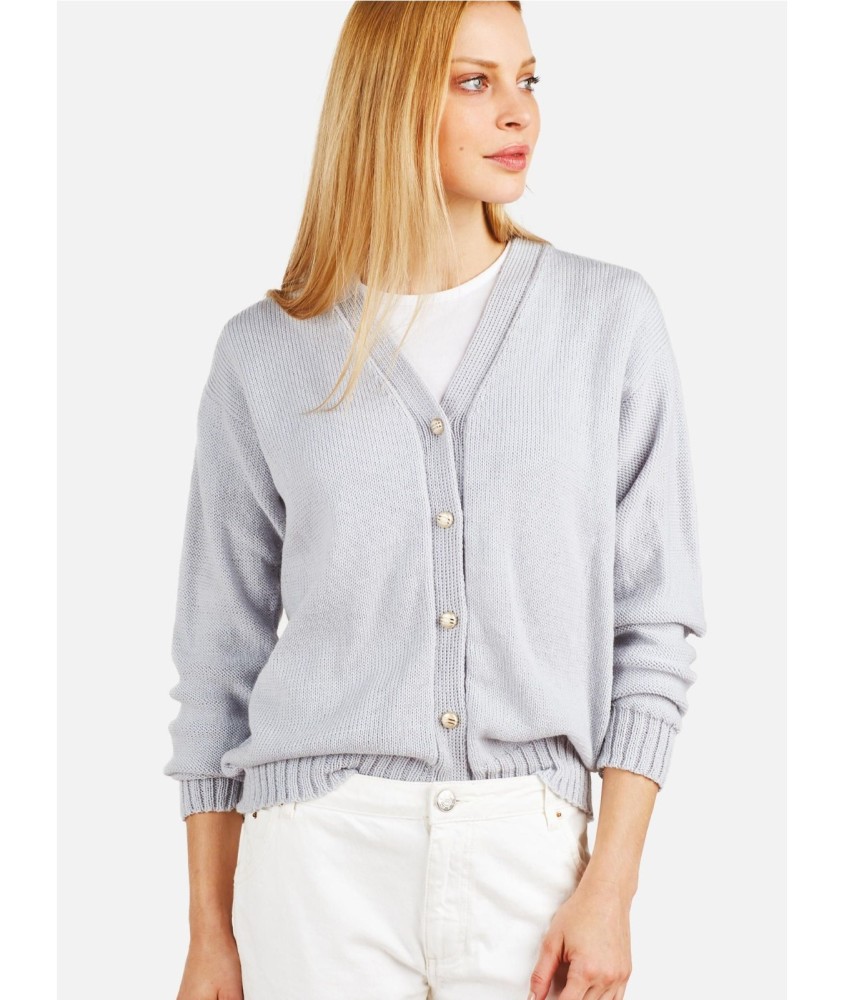 Patron tricot Gilet col V très fin - Bergère de France