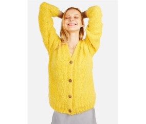 Patron tricot Gilet poilu col V - Bergère de France