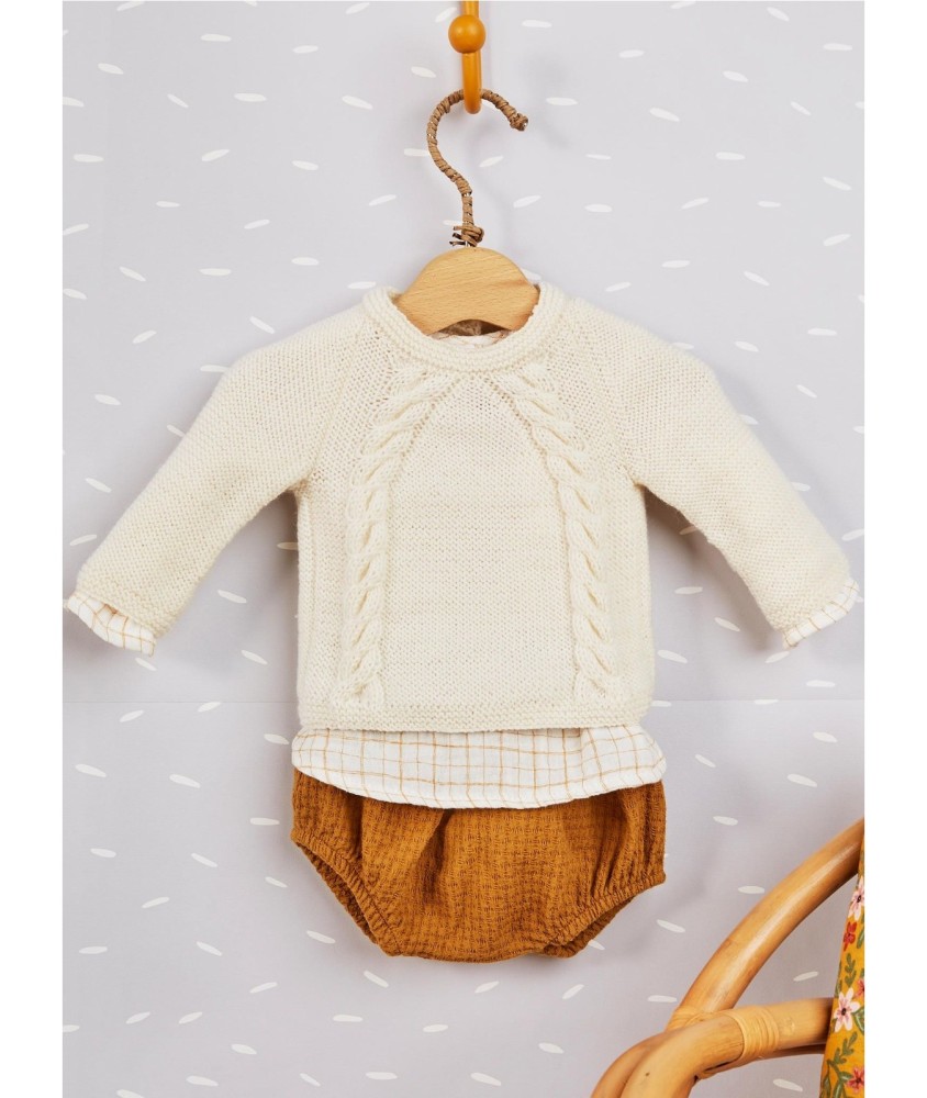 Patron tricot Brassière à torsades - Bergère de France