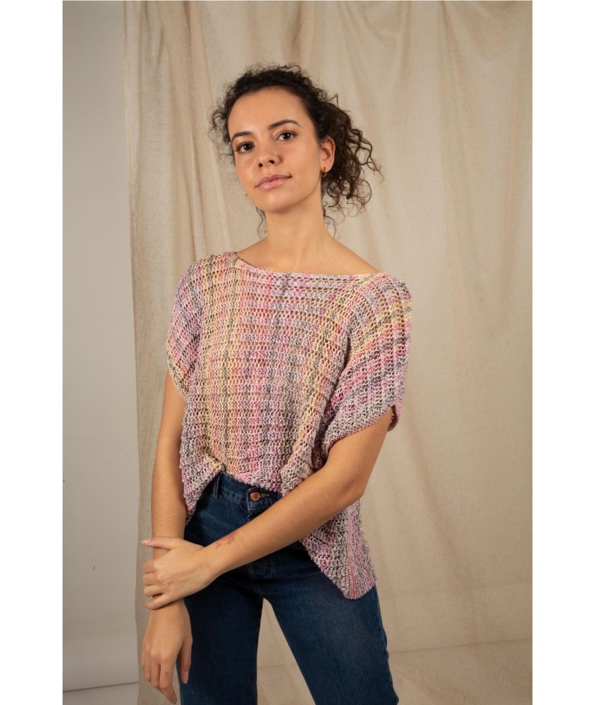 Patron tricot gratuit Pull "Loose" sans manches