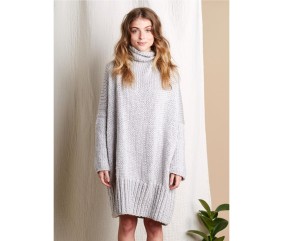 Patron tricot Grand pull poncho - Bergère de France