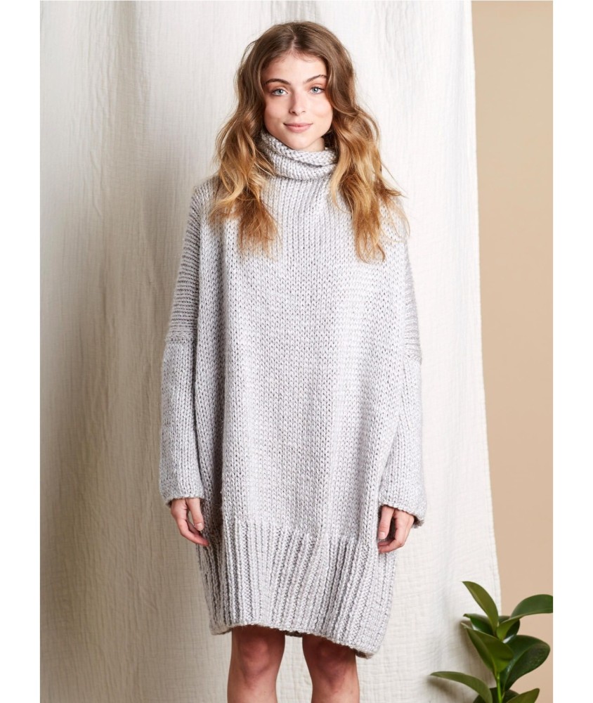 Patron tricot Grand pull poncho - Bergère de France