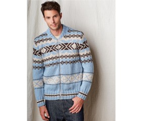 Patron tricot gratuit Blouson jacquard zippé