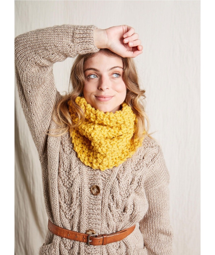 Patron tricot gratuit Snood au point de blé