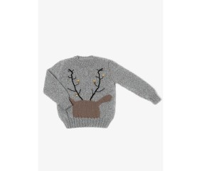 Patron tricot Pull tête de Renne - Bergère de France