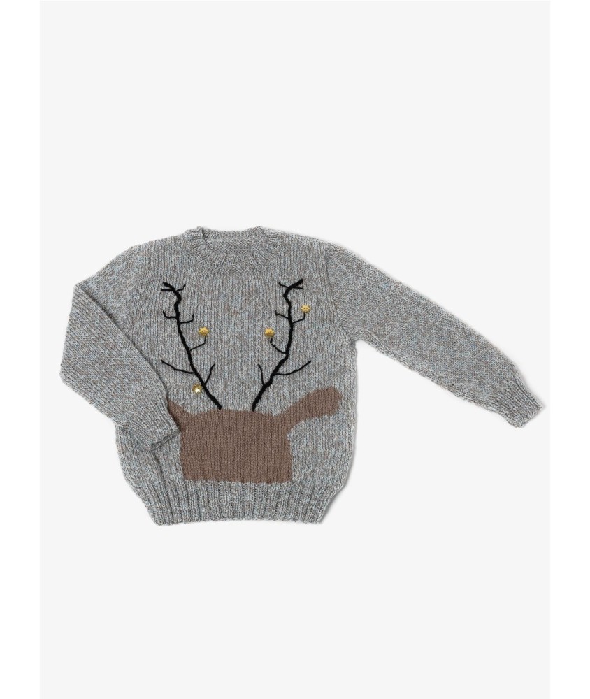 Patron tricot Pull tête de Renne - Bergère de France