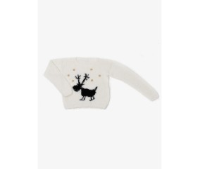 Patron tricot Pull jacquard Renne - Bergère de France