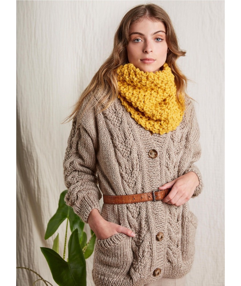 Patron tricot Veste à torsades - Bergère de France