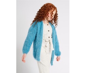 Patron tricot Gilet long poilu - Bergère de France